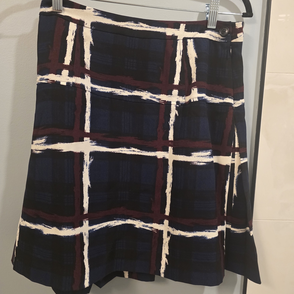 Plaid A-Line Skirt